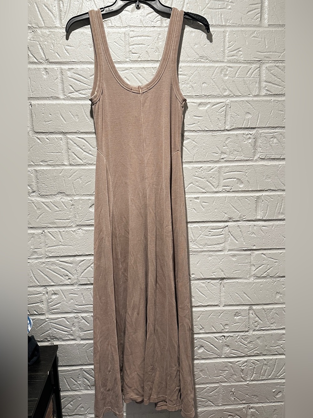New Marine Layer Lexi Rib Sun-In Fit & Flare Dress in Cocoa Size Small - Picture 5 of 12